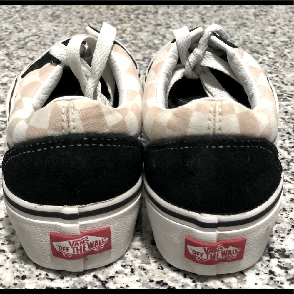 Vans pink and white checkered  women size 5.5